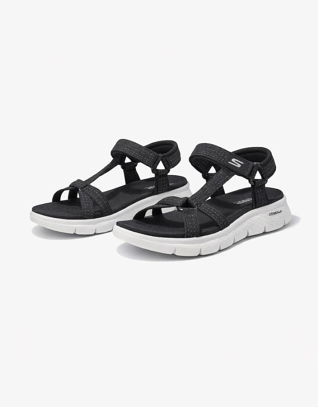Skechers 141451/BKW GO WALK FLEX SANDAL - SUBLIME Womens Sandals Black/White