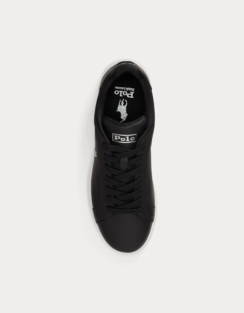 Polo Ralph Lauren HRT CRT II Mens Court Trainers Black/Silver
