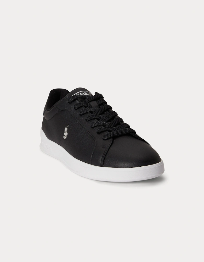 Polo Ralph Lauren HRT CRT II Mens Court Trainers Black/Silver