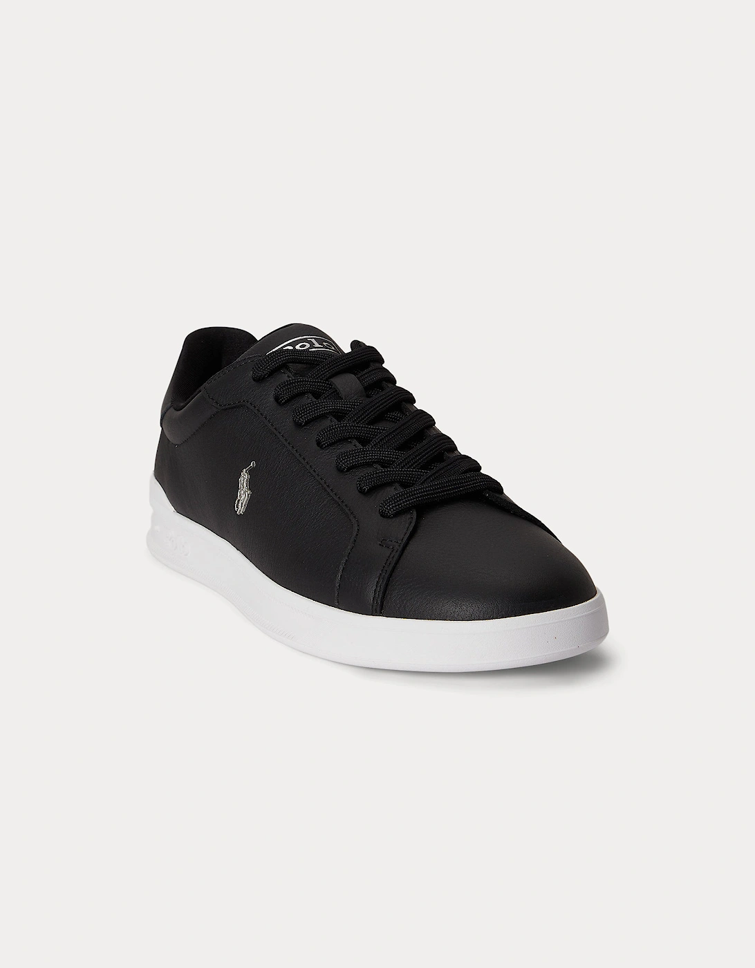 Polo Ralph Lauren HRT CRT II Mens Court Trainers Black/Silver