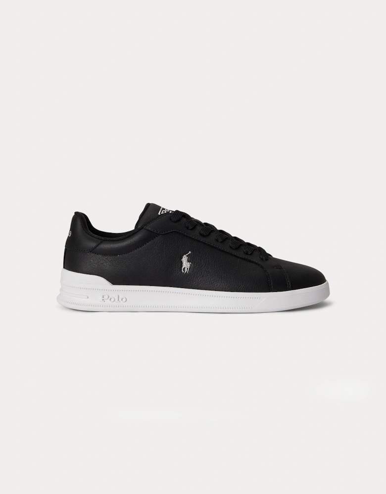 Polo Ralph Lauren HRT CRT II Mens Court Trainers Black/Silver
