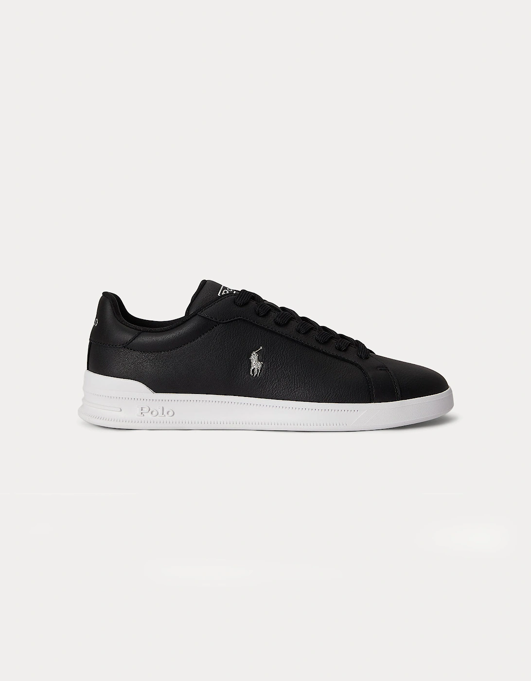 Polo Ralph Lauren HRT CRT II Mens Court Trainers Black/Silver