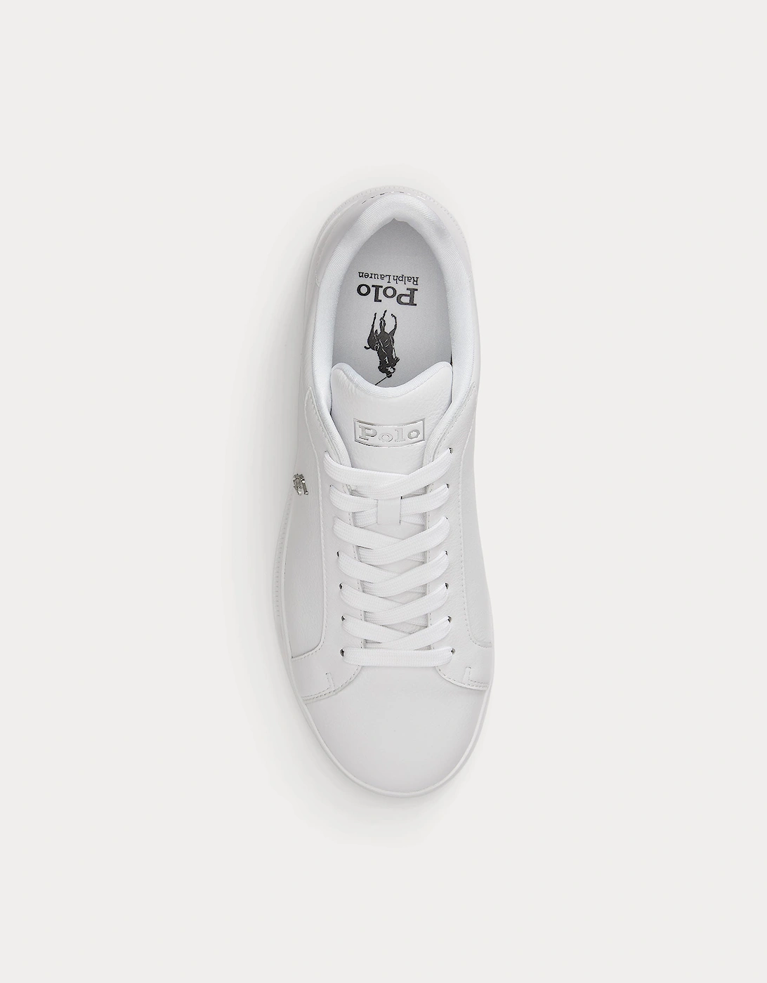 Polo Ralph Lauren HRT CRT II Mens Court Trainers White/Silver