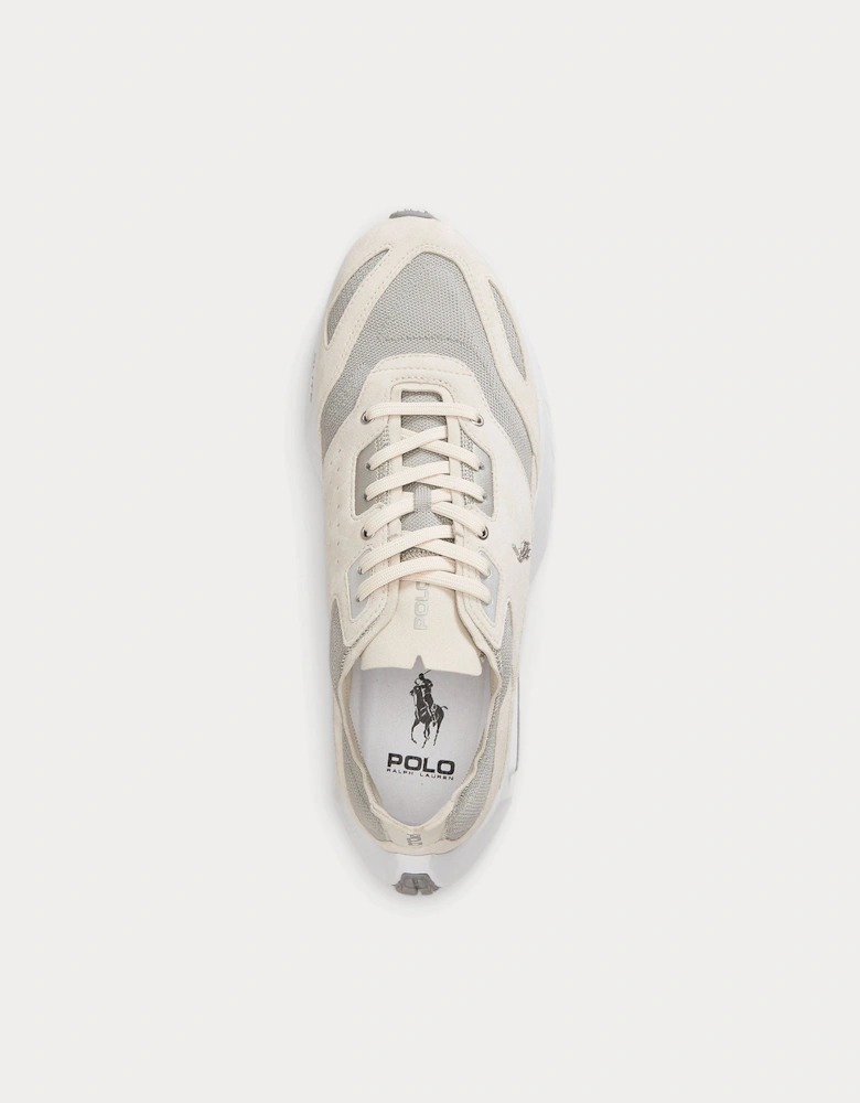 Polo Ralph Lauren BOERUM KNIT Mens Casual Trainers Soft Grey/Dove Grey