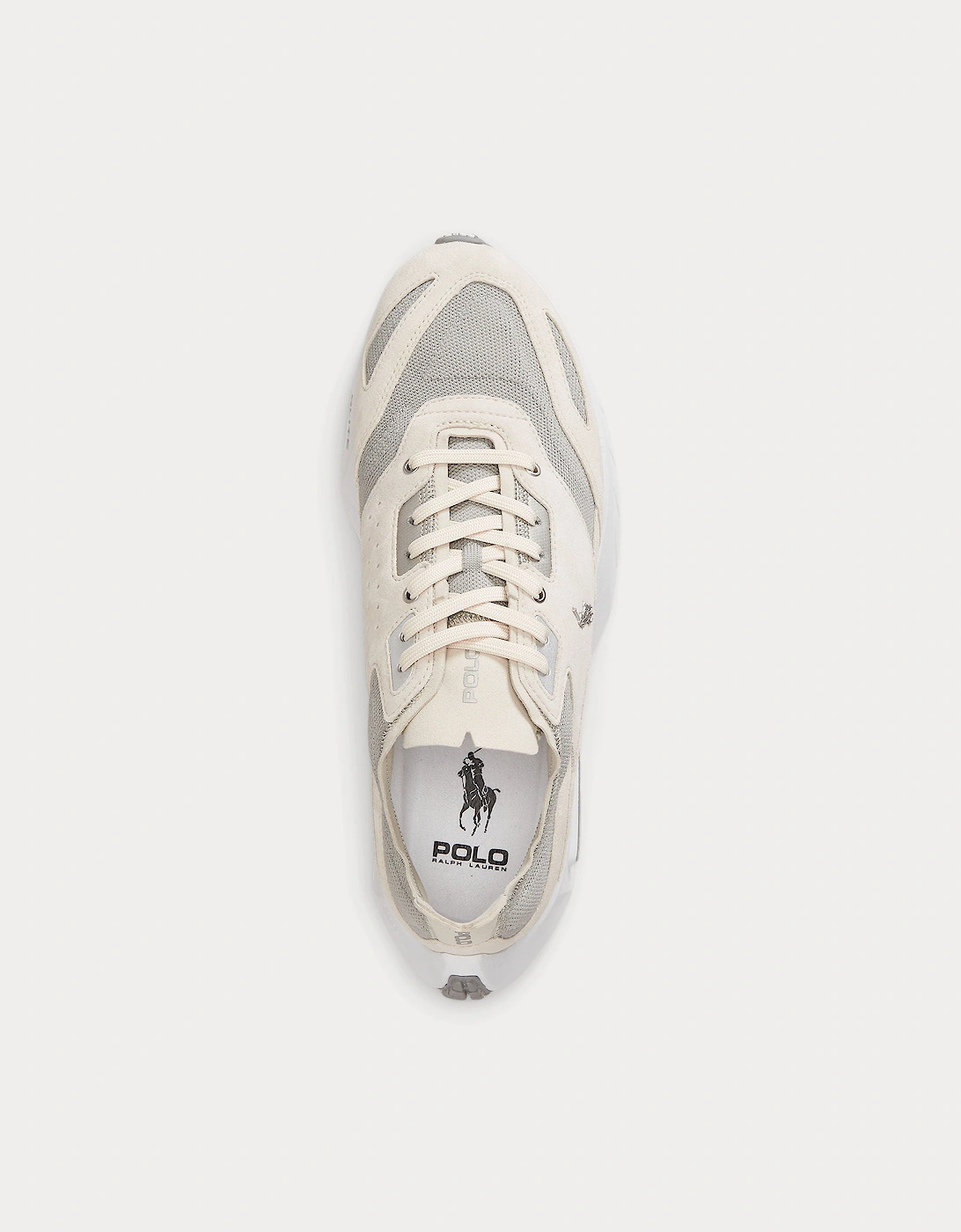 Polo Ralph Lauren BOERUM KNIT Mens Casual Trainers Soft Grey/Dove Grey