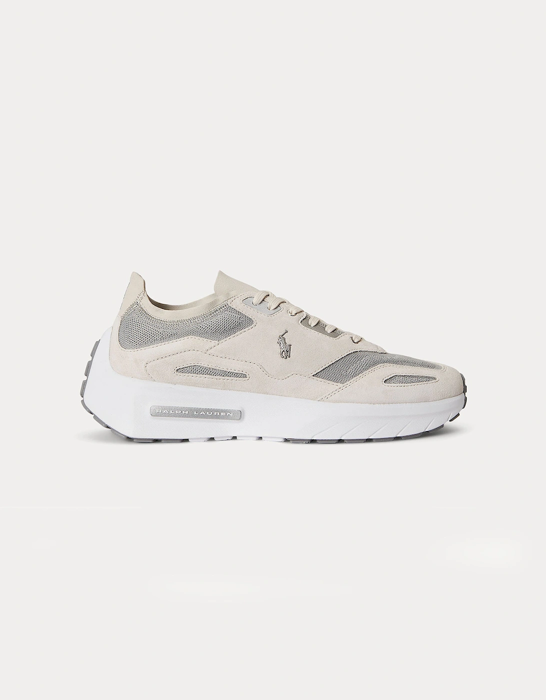 Polo Ralph Lauren BOERUM KNIT Mens Casual Trainers Soft Grey/Dove Grey