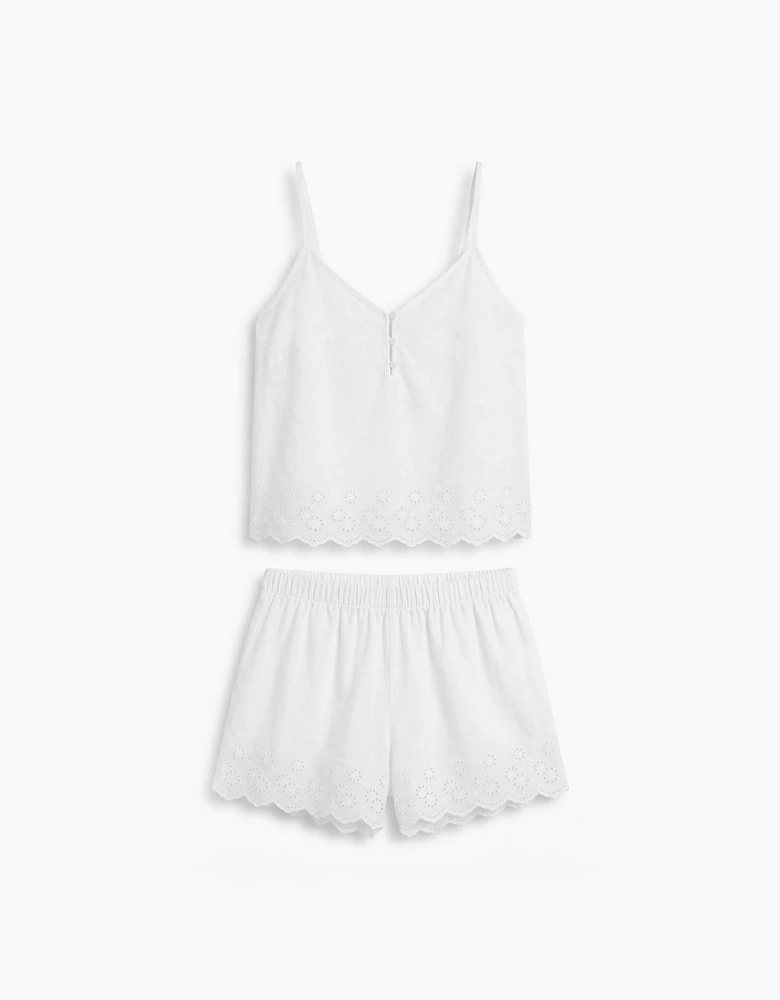 Tommy Hilfiger EMBROIDERY CAMI Short Womens Pyjama Set White