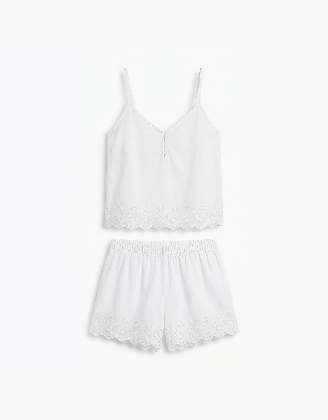 Tommy Hilfiger EMBROIDERY CAMI Short Womens Pyjama Set White