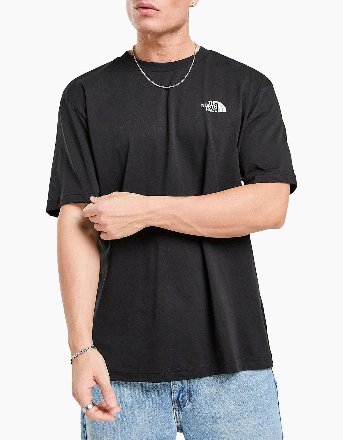 The North Face Mens T Shirts Mountain Sketch Print Short Sleeve Crew Neck Tee