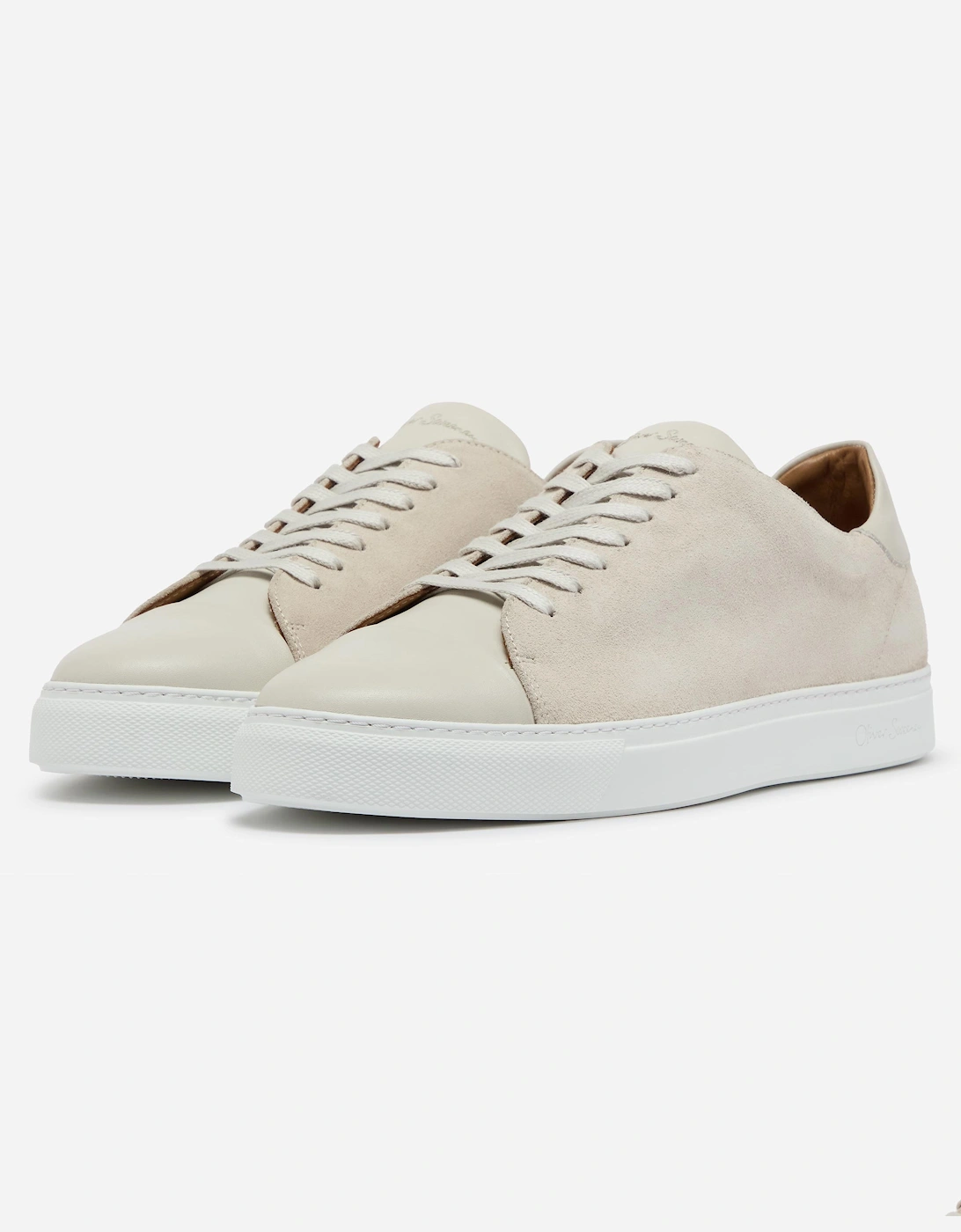 Oliver Sweeney Capelo Calf Suede Mens Cupsole Trainers - Off White