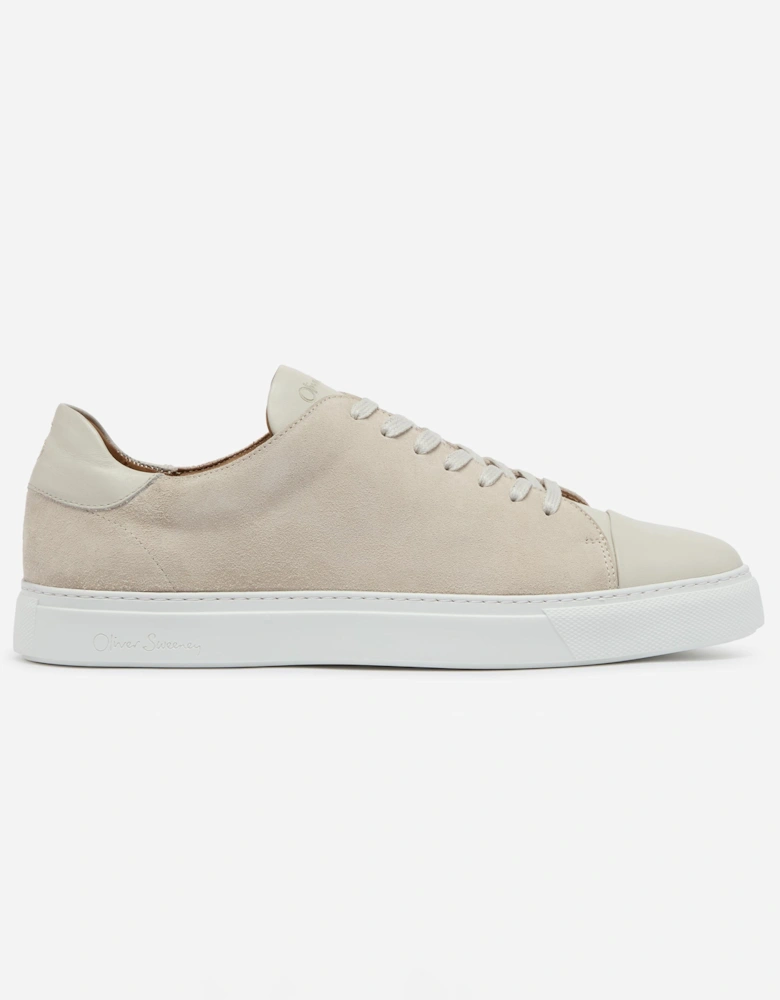Oliver Sweeney Capelo Calf Suede Mens Cupsole Trainers - Off White