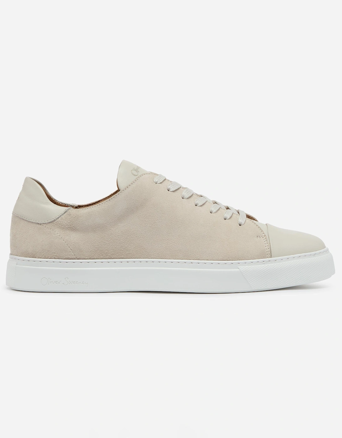 Oliver Sweeney Capelo Calf Suede Mens Cupsole Trainers - Off White