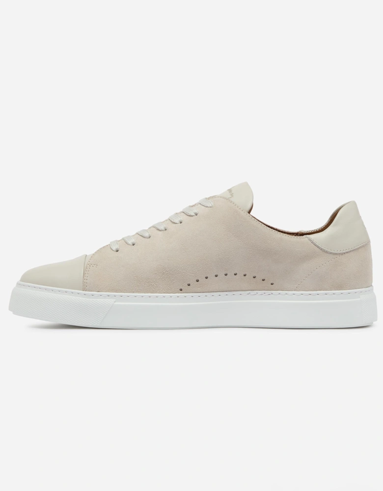 Oliver Sweeney Capelo Calf Suede Mens Cupsole Trainers - Off White