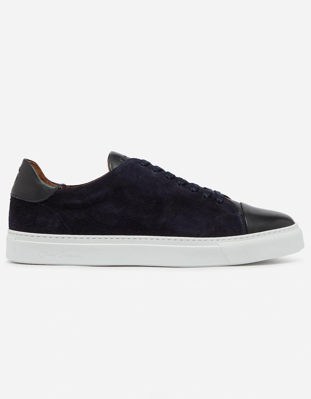 Oliver Sweeney Capelo Calf Suede Mens Cupsole Trainers - Navy