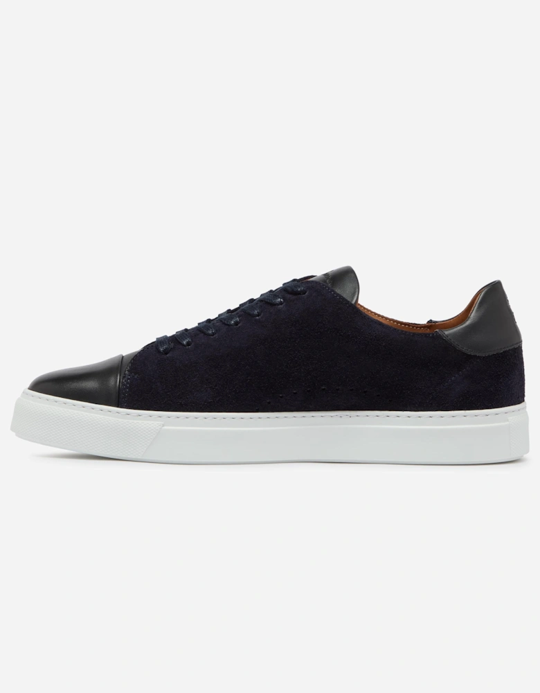 Oliver Sweeney Capelo Calf Suede Mens Cupsole Trainers - Navy