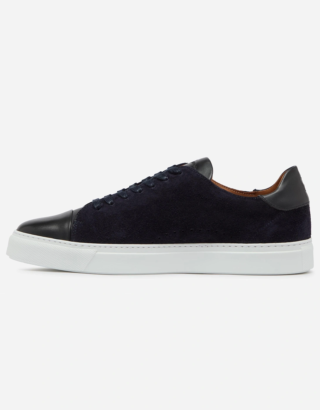 Oliver Sweeney Capelo Calf Suede Mens Cupsole Trainers - Navy