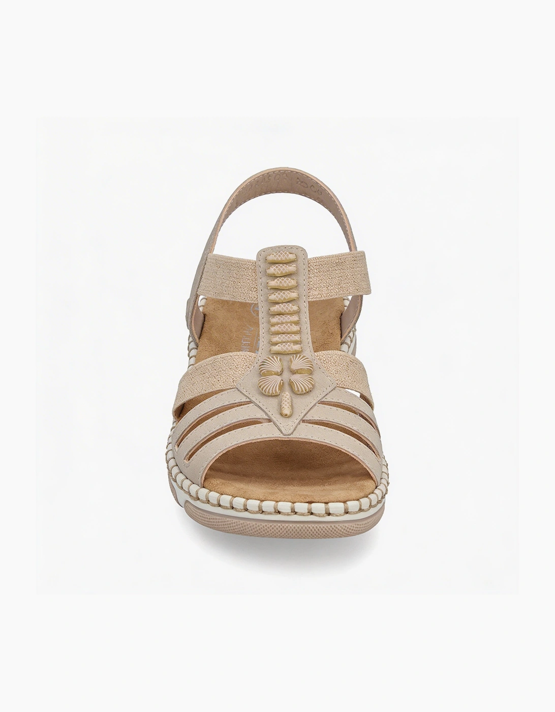 Rieker 66201 Womens Slingback Sandals Cream