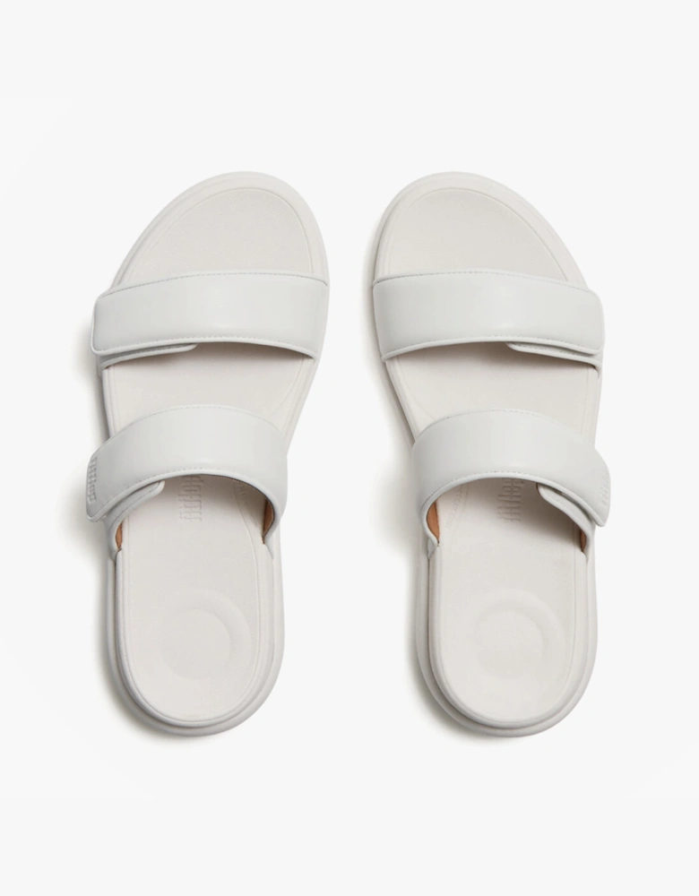 FitFlop F-MODE GO ADJUSTABLE Womens Mules Sandals Urban White