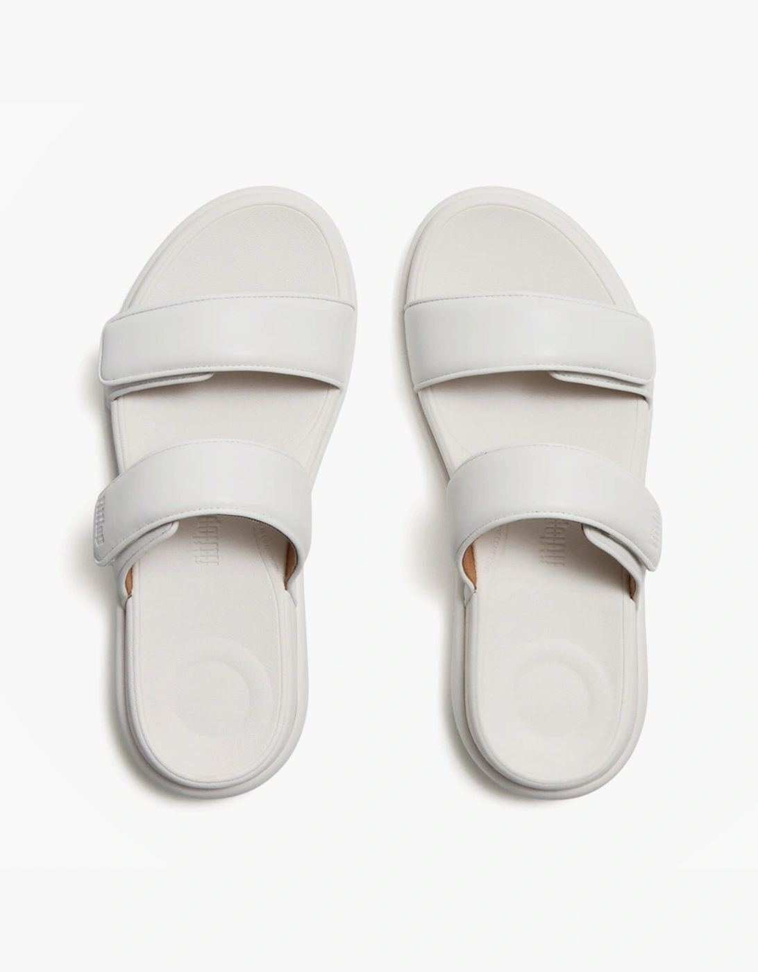 FitFlop F-MODE GO ADJUSTABLE Womens Mules Sandals Urban White