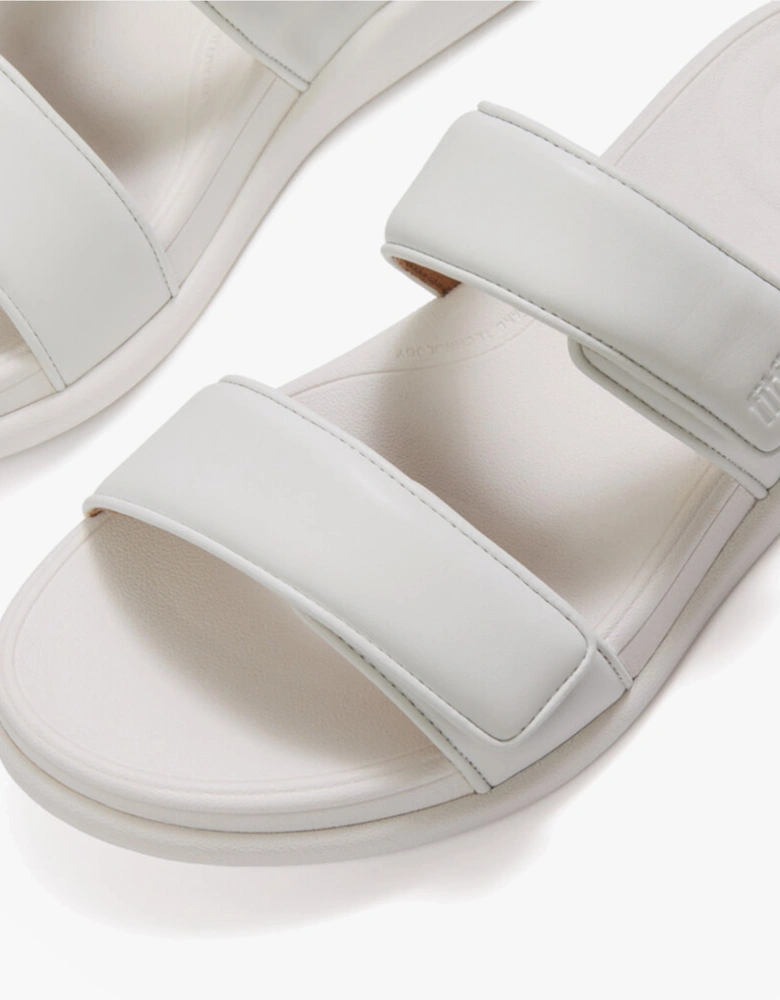 FitFlop F-MODE GO ADJUSTABLE Womens Mules Sandals Urban White