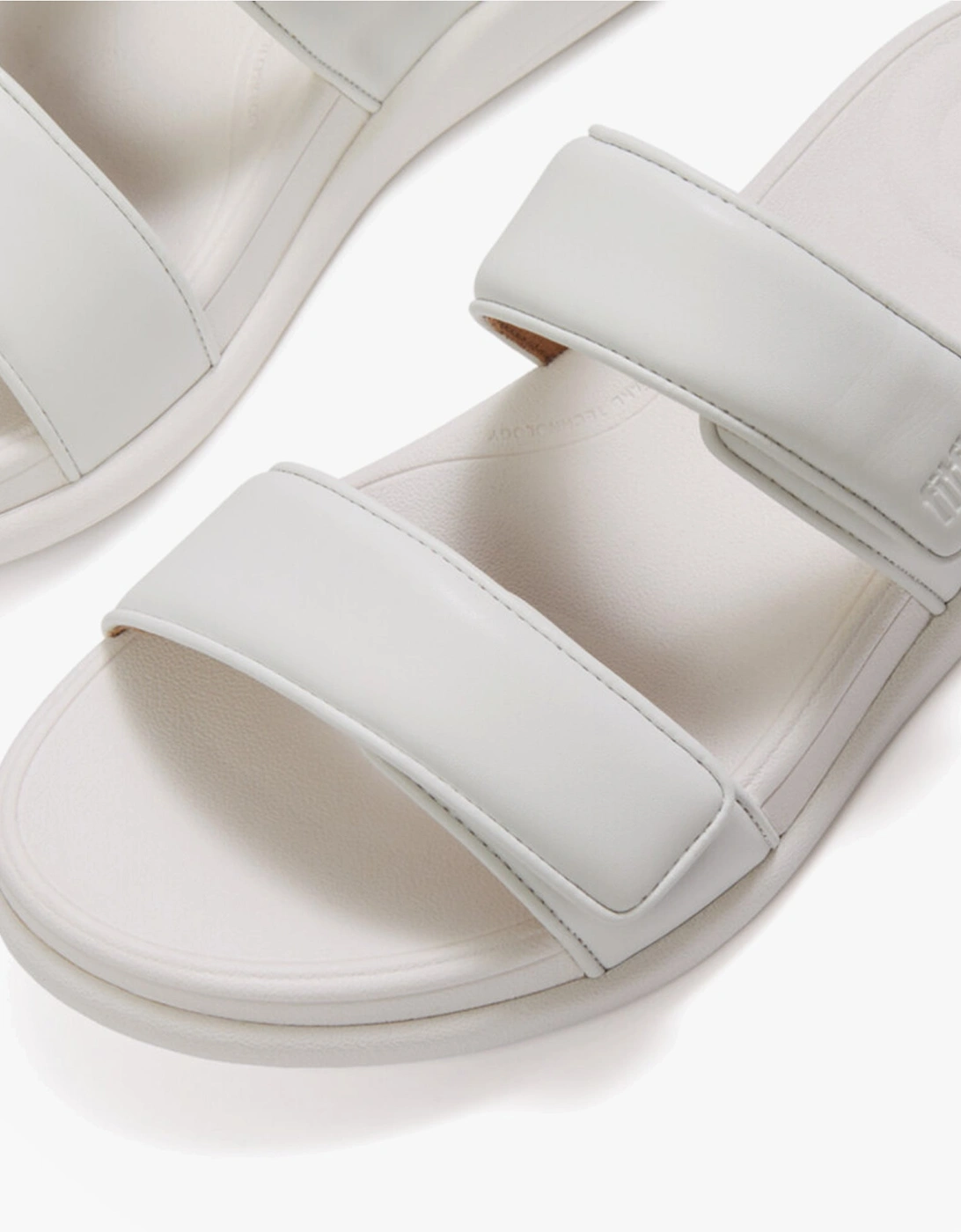 FitFlop F-MODE GO ADJUSTABLE Womens Mules Sandals Urban White