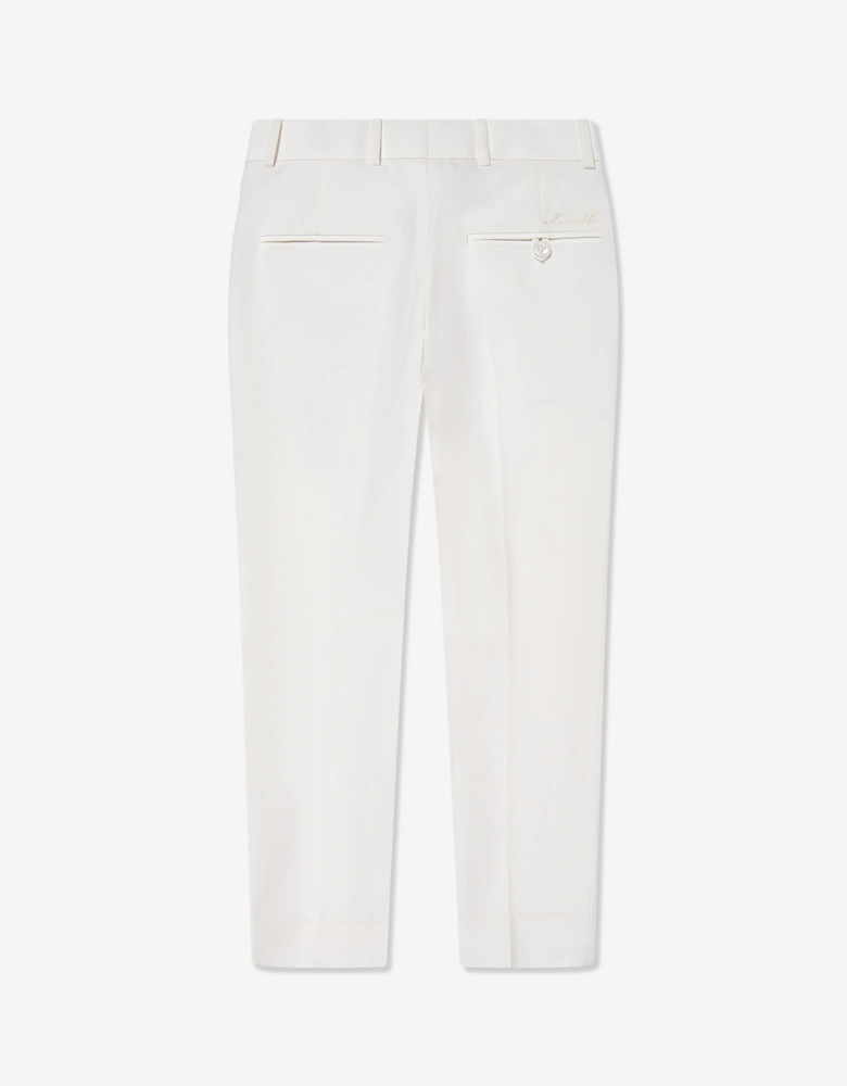 Maison Ava Boys Wool Blend Noel Trousers in Ivory