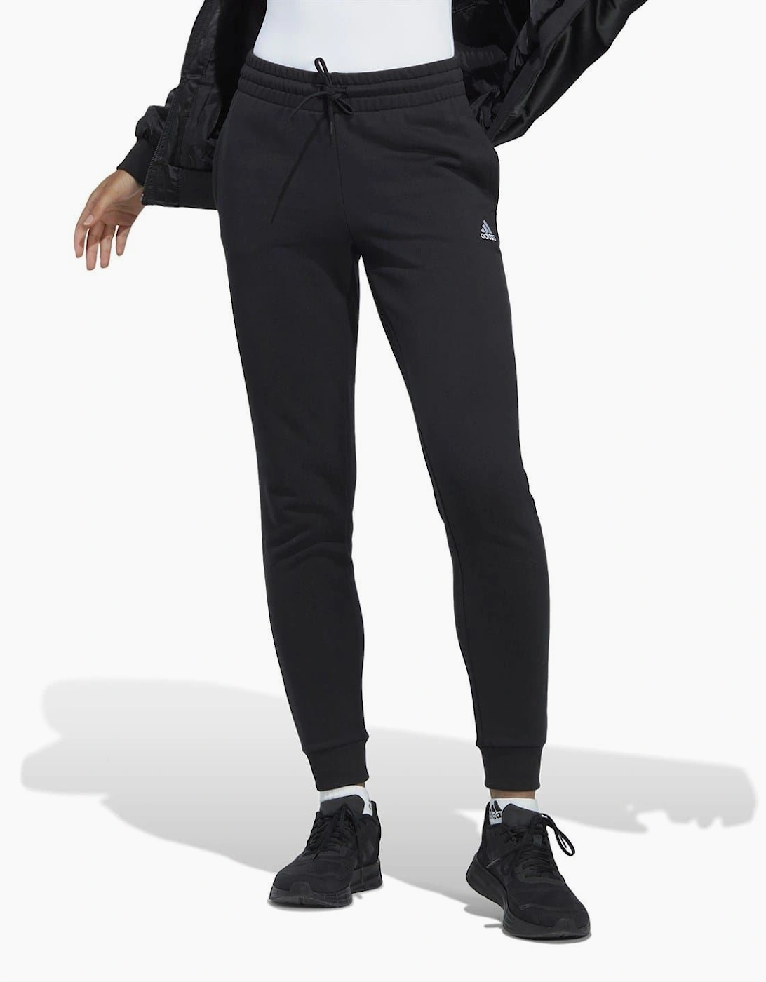 Womens Linear Slim Fit Cotton Joggers
