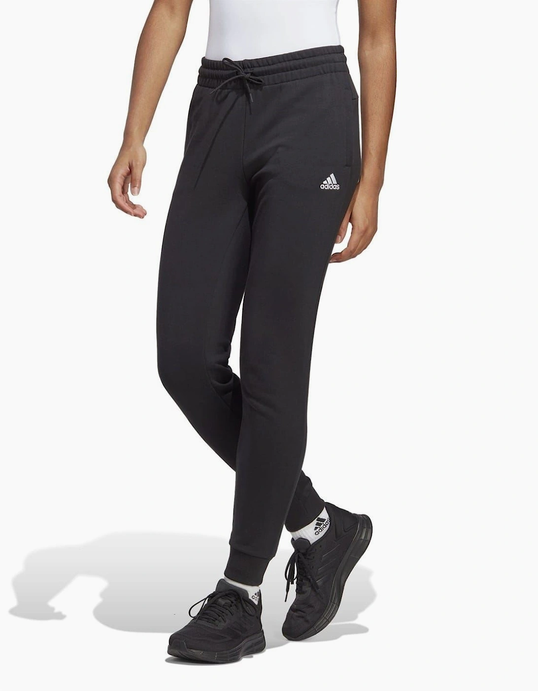Womens Linear Slim Fit Cotton Joggers
