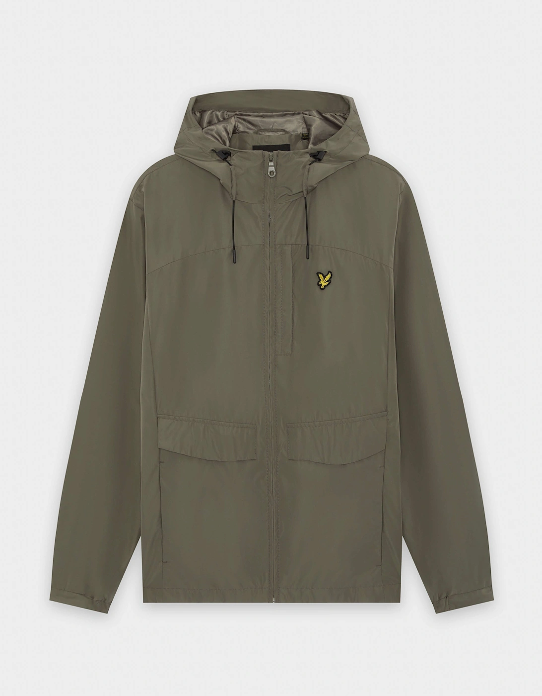 Lyle & Scott Lightweight Hooded Zip Through Mens Jacket - X569 Khaki Ash