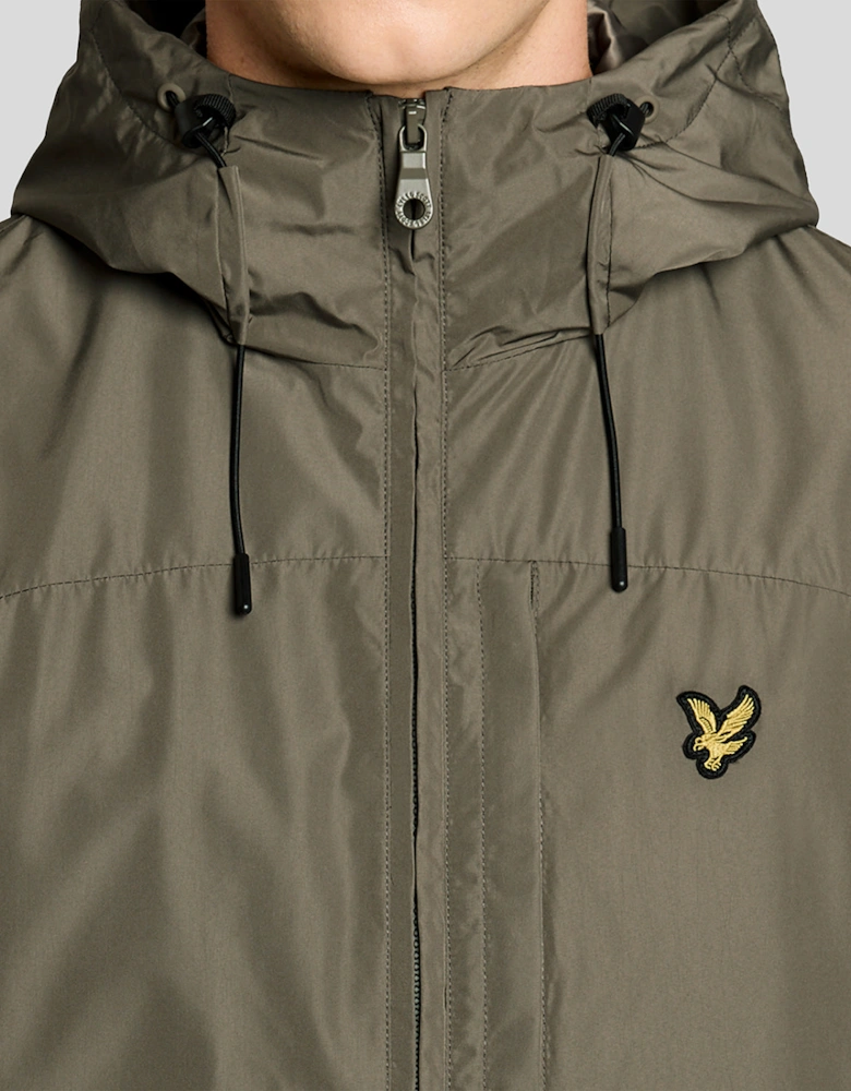 Lyle & Scott Lightweight Hooded Zip Through Mens Jacket - X569 Khaki Ash