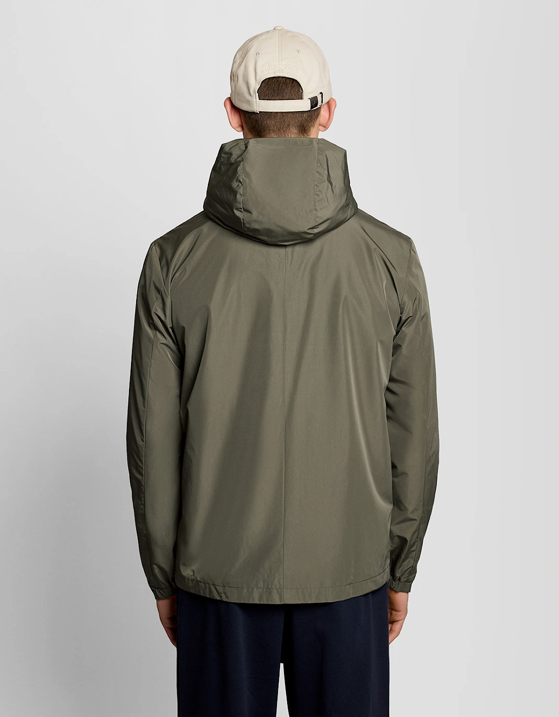 Lyle & Scott Lightweight Hooded Zip Through Mens Jacket - X569 Khaki Ash