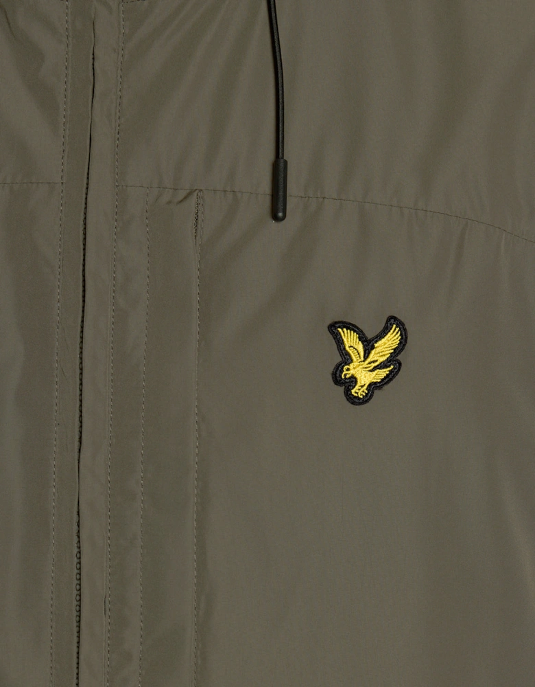 Lyle & Scott Lightweight Hooded Zip Through Mens Jacket - X569 Khaki Ash