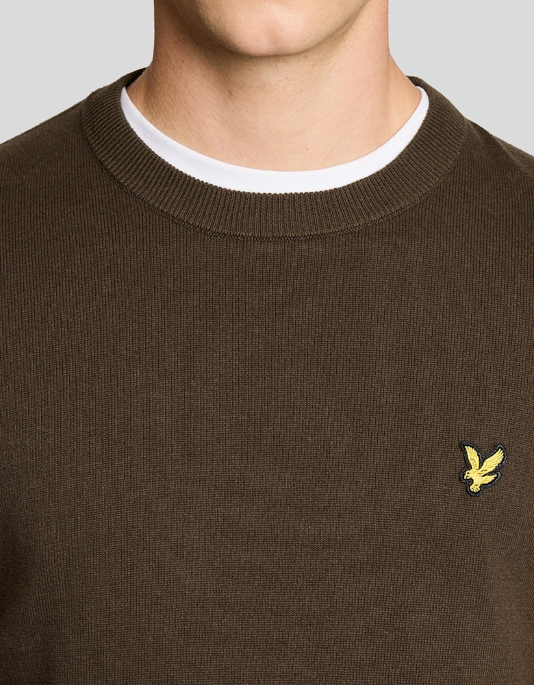 Lyle & Scott Cotton Crew Neck Mens Jumper - Y176 Ebony