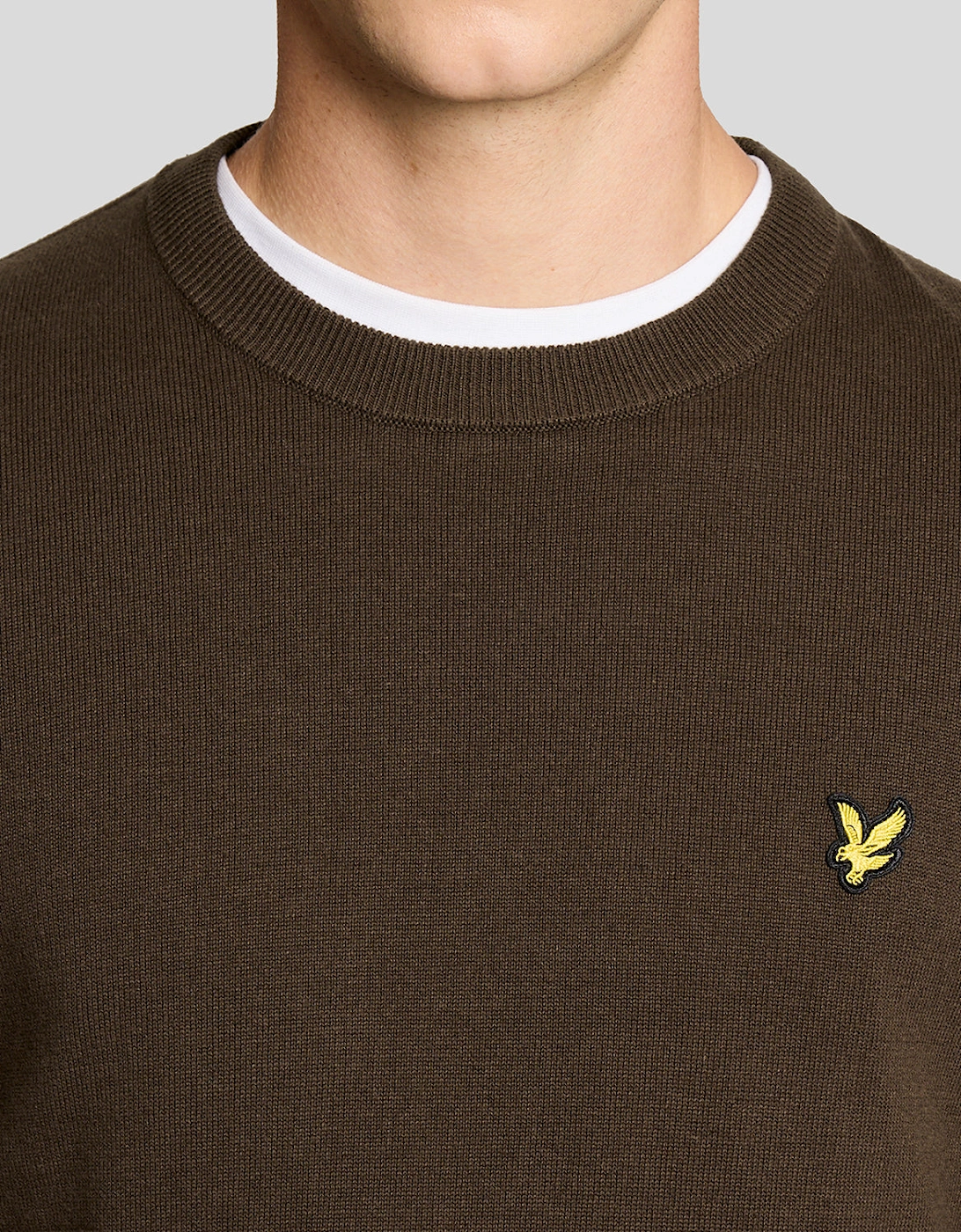 Lyle & Scott Cotton Crew Neck Mens Jumper - Y176 Ebony