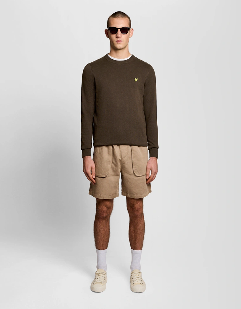 Lyle & Scott Cotton Crew Neck Mens Jumper - Y176 Ebony
