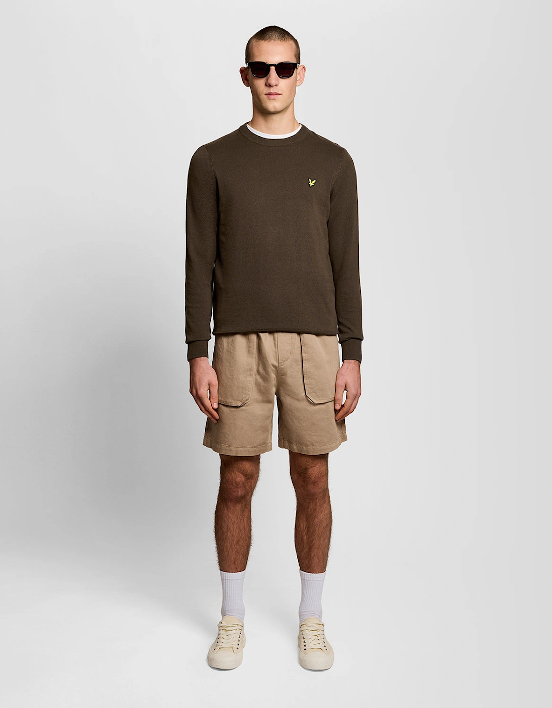 Lyle & Scott Cotton Crew Neck Mens Jumper - Y176 Ebony
