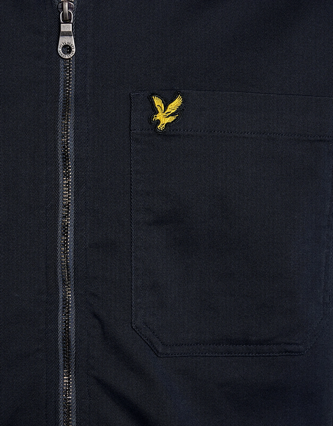 Lyle & Scott Enzyme Wash Mens Zip Overshirt - Z271 Dark Navy