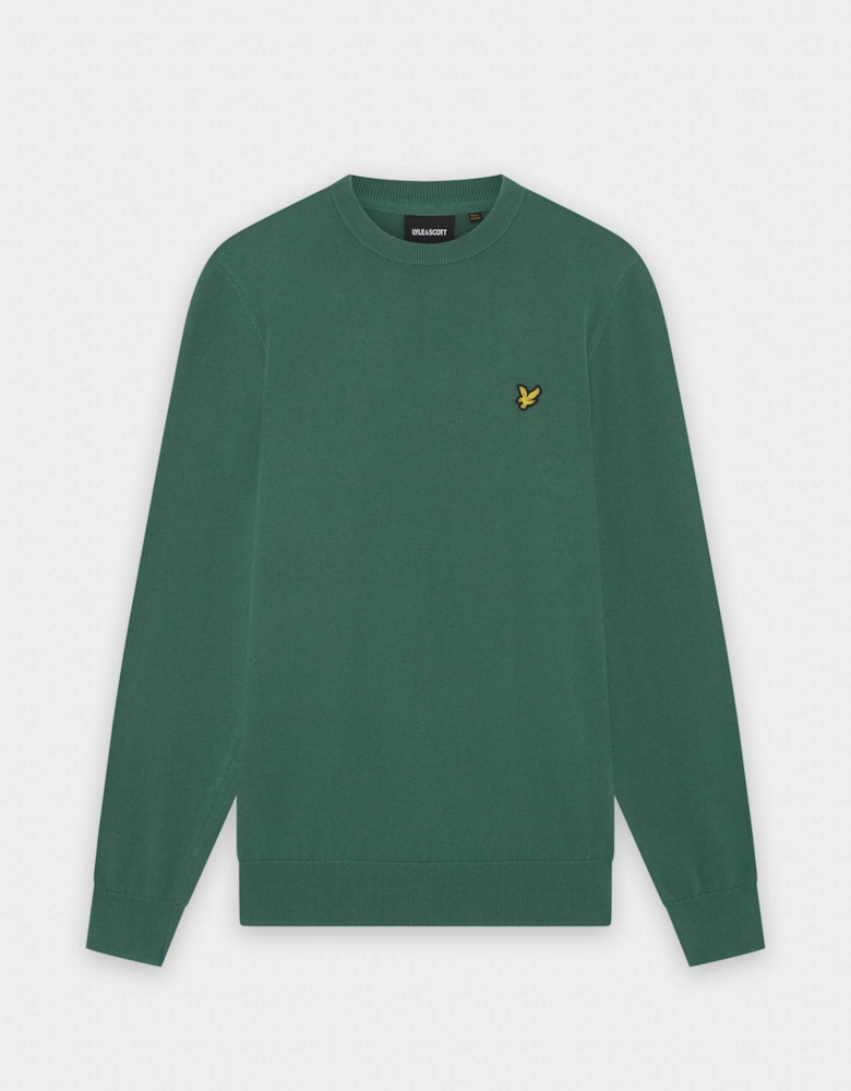 Lyle & Scott Cotton Crew Neck Mens Jumper - W130 Everglade