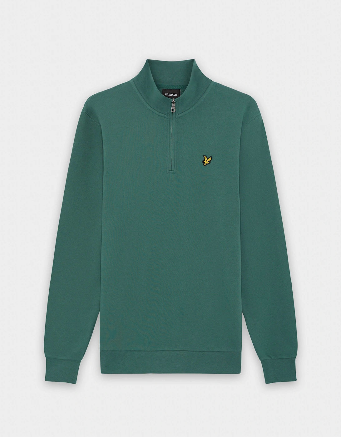 Lyle & Scott Loopback Mens Quarter Zip Sweatshirt - W130 Everglade, 2 of 1