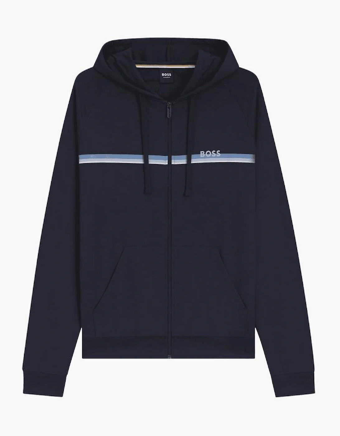 Authentic Cotton Stripe Logo Hooded Navy Tracksuit