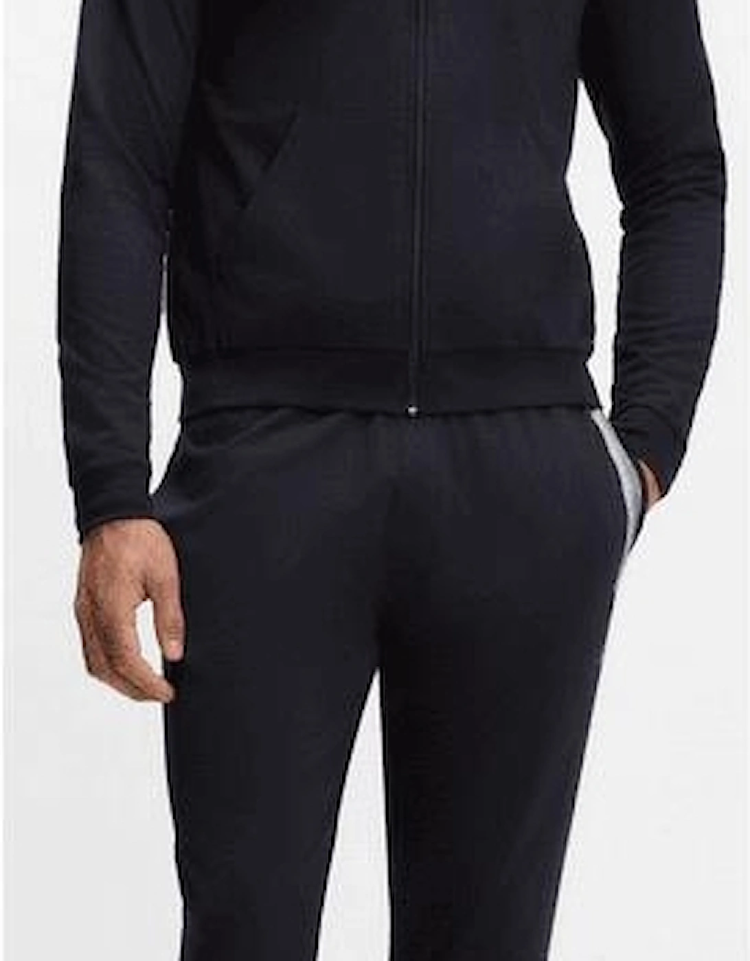 Authentic Cotton Stripe Logo Hooded Navy Tracksuit