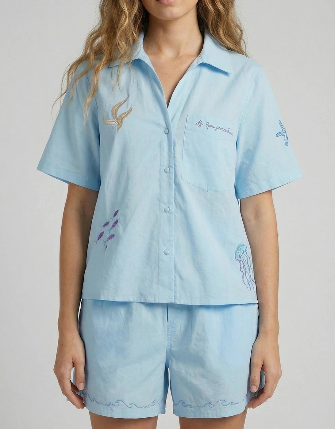 Oceanus x It's 9pm Matilda Blue Embroidery Set