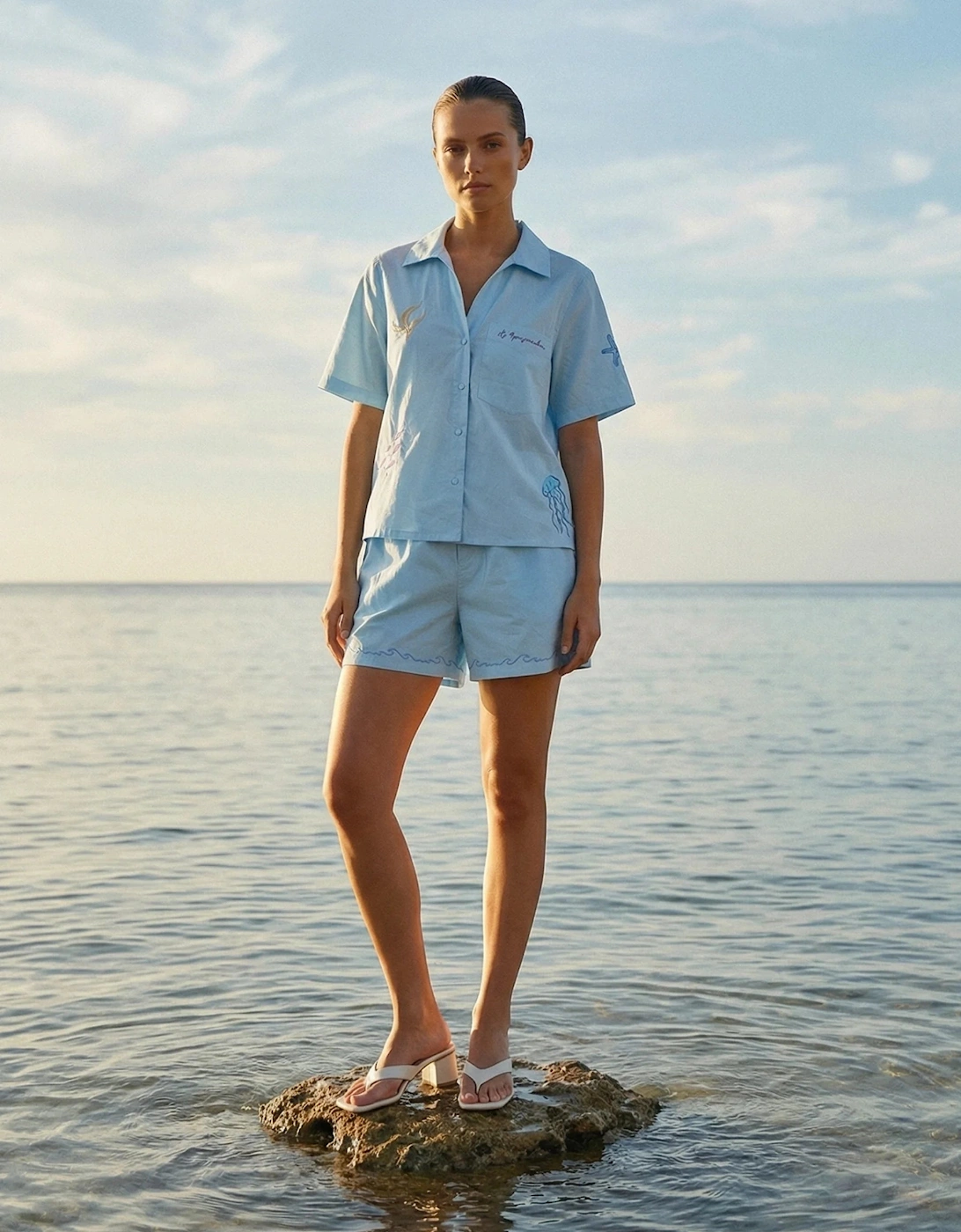 Oceanus x It's 9pm Matilda Blue Embroidery Set