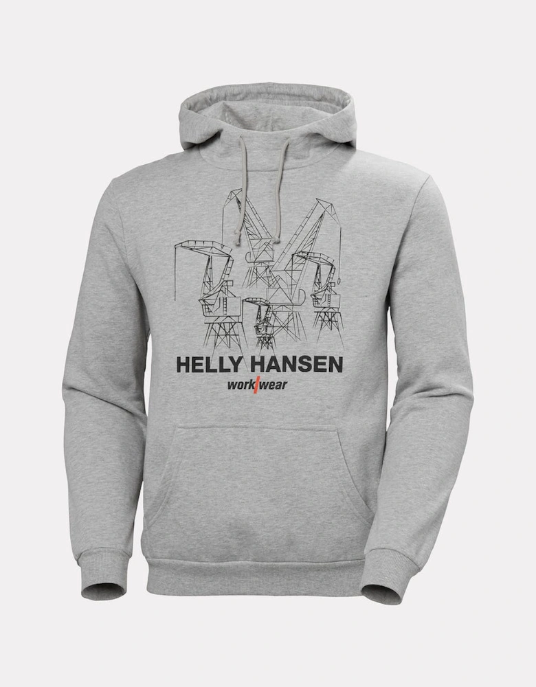 Helly Hansen Graphic Workwear Hoodie Grey