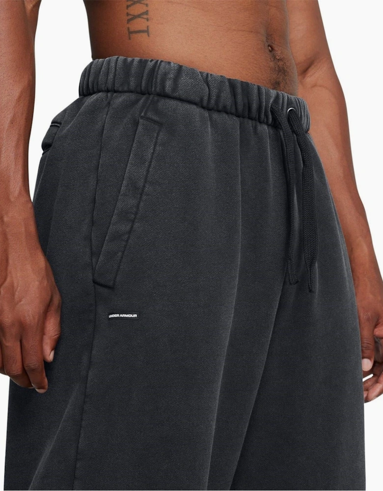 Solid Patterned Wide Leg Icon Joggers