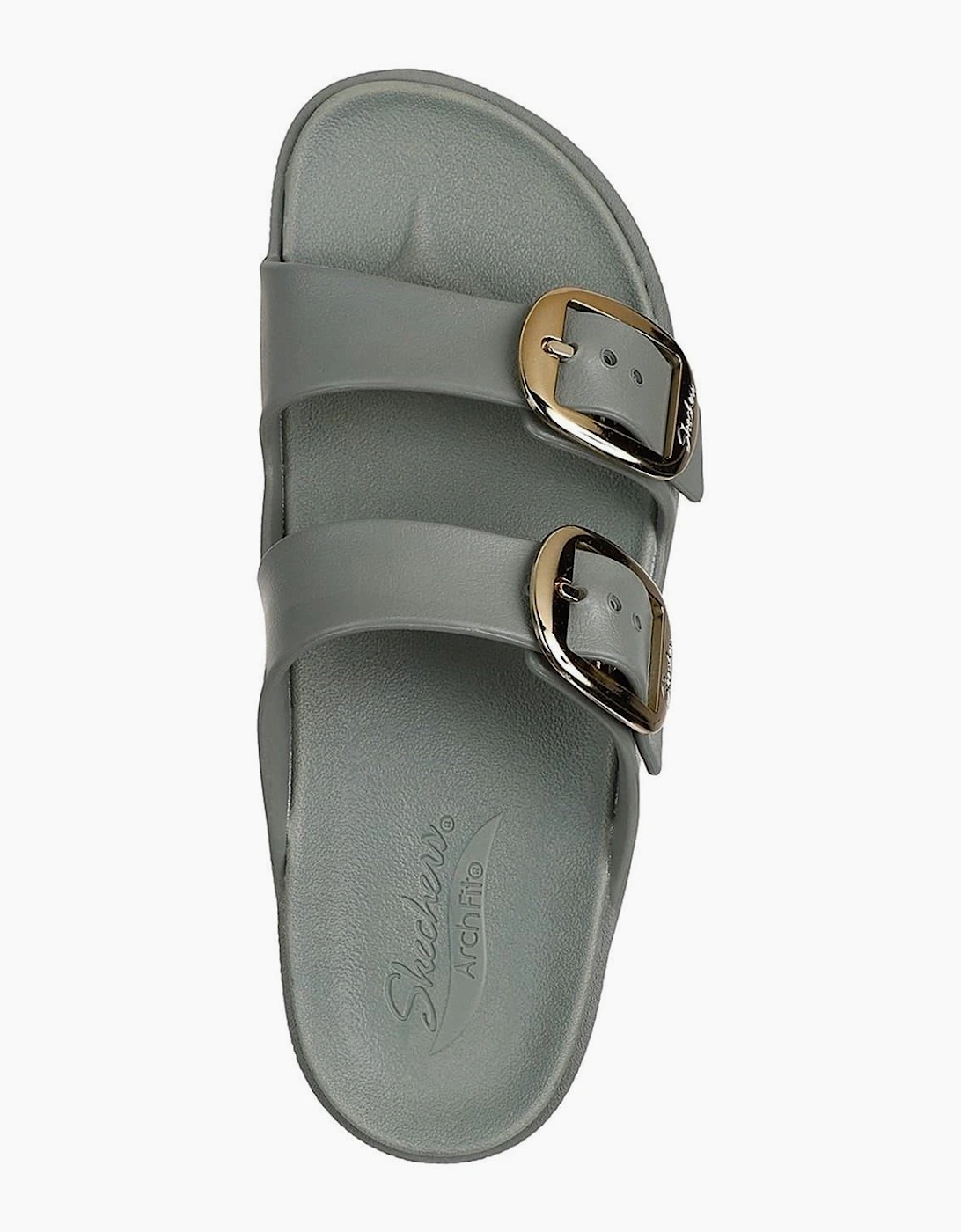 Molded Double Band Flat Slide Sandals