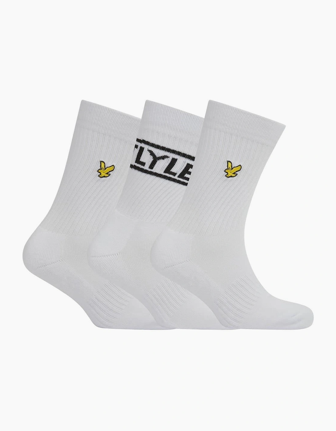 3 Pack Lettering Crew Socks