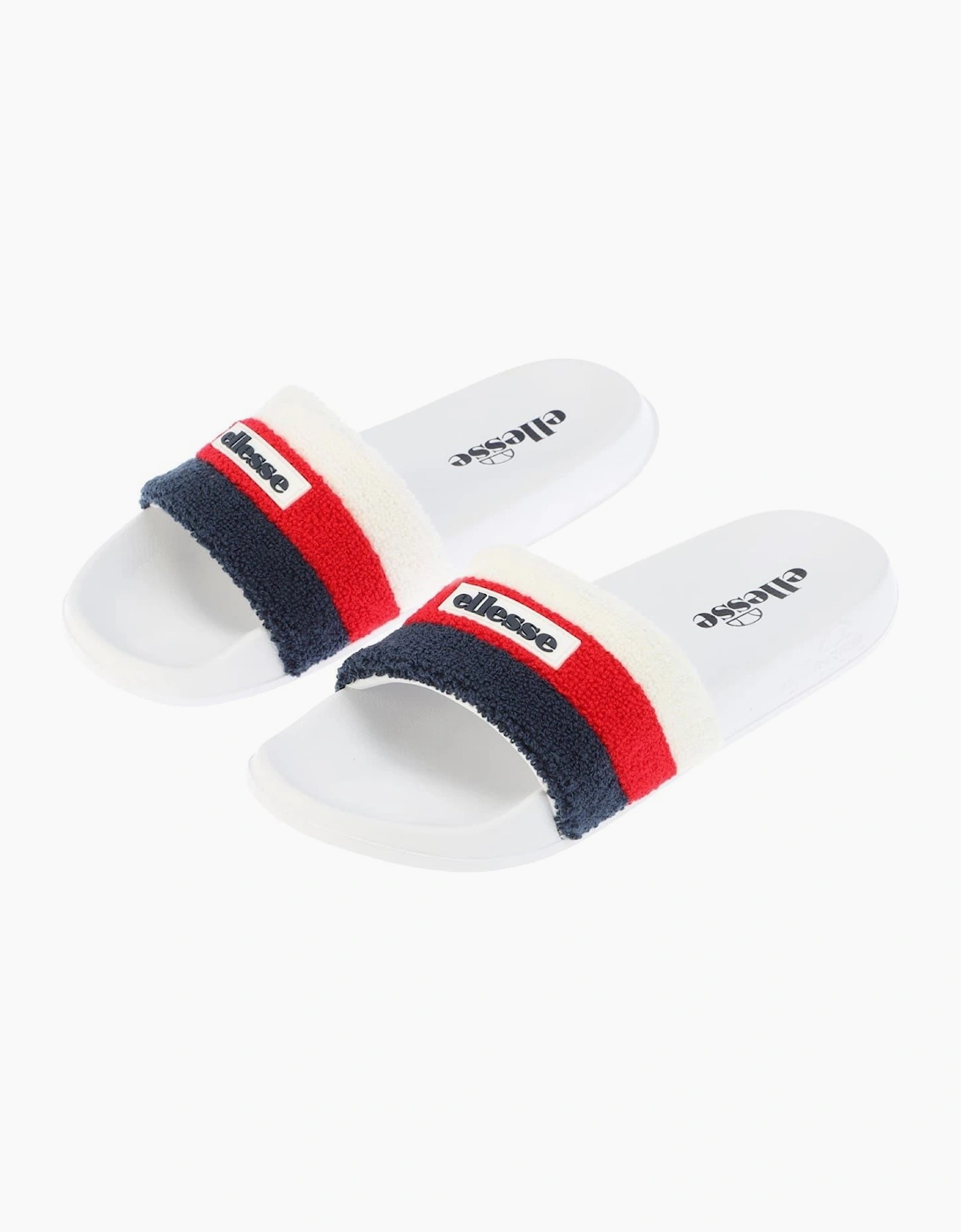 Triply Stripe Patterned Open Toe Slides