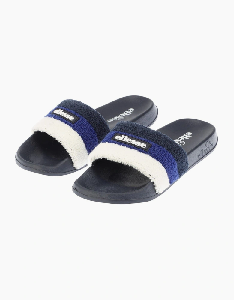 Triply Stripe Patterned Open Toe Slides