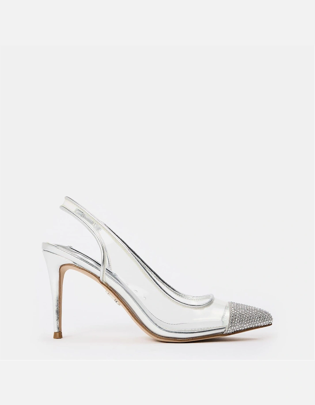 Leena Metallic Textured Toe Slingback Pumps, 2 of 1